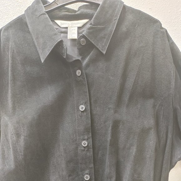 JESSICA HOLBROOK GENUINE LEATHER SHIRT - Picture 2 of 7